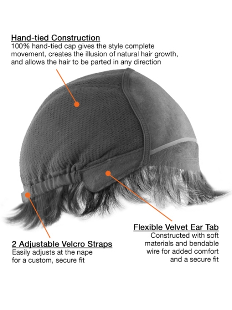 17‘’ Wavy Without Bangs Blonde 100% Hand-Tied Monofilament Long  Human Hair Wigs