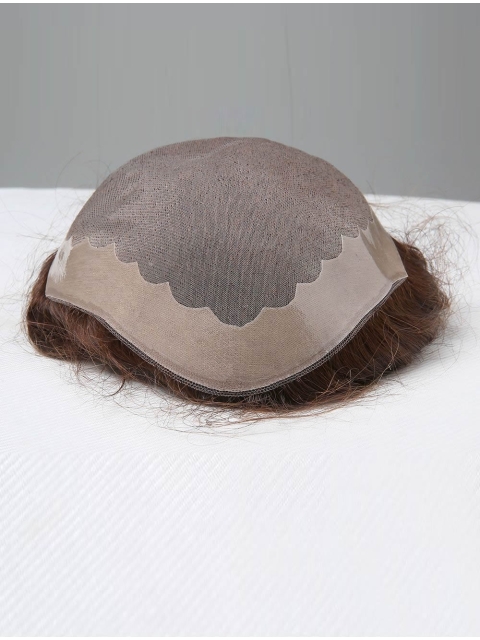 Incredible Black Curly Short 100% Human Hair Wigs For Men Toupees