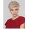 4" Curly Platinum Blonde Boycuts Monofilament Synthetic Wig