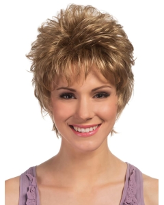 Soft Blonde Curly Cropped Petite Wigs