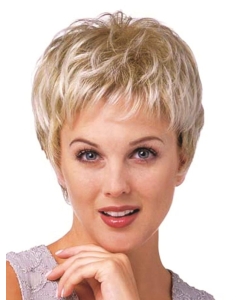 Soft Blonde Curly Cropped Synthetic Wigs