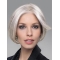 6" Cropped Comfortable Lace Front Straight Grey Wigs