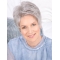 6" Cropped Straight Fashionable Monofilament Grey Wigs