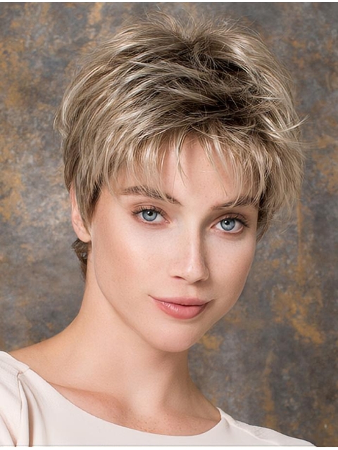 Blonde Boycuts Straight Capless 6" Synthetic Wigs Online