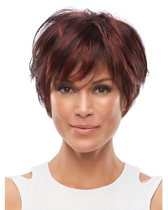6" Straight 100% Hand-Tied Wigs And Synthetic