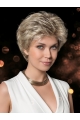 Cropped Straight Blonde Layered Hand Tied Synthetic Wigs