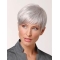 Popular Straight White Grey High Quality Wigs