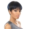 Shining Black Straight Cropped African American Wigs