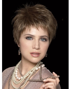 Brown Natural Boycuts Straight Short Wigs