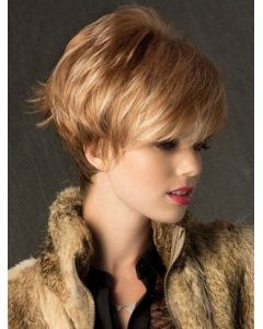 Style Straight Boycuts Blonde Short Wigs