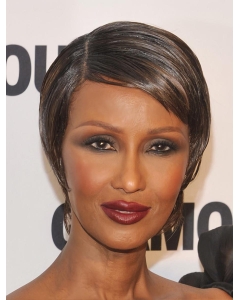 Capless Cropped Straight Synthetic Iman Hair