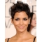 Straight Black Lace Front Cropped Boycuts Halle Berry Wigs