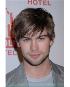 Brown Straight Remy Human Hair Trendy Men Wigs