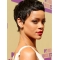 Discount Black Straight Cropped Rihanna Wigs