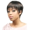 Designed Brown Straight Cropped African American Wigs