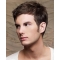 Brown Straight Remy Human Hair Top Men Wigs