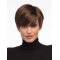 Monofilament Stylish Boycuts Synthetic Wigs For Cancer