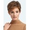 Cropped Exquisite Brown Synthetic Boycuts Lace Front Wigs