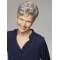Monofilament Grey Cropped Wavy 6" Classic Synthetic Wigs For Women