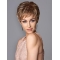 Cropped Brown Capless Synthetic Wigs