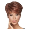 Mature Red Wavy Cropped African American Wigs