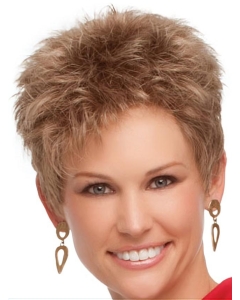 Nice Blonde Wavy Cropped Synthetic Wigs