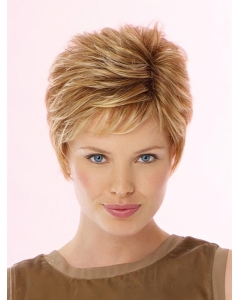 High Quality Blonde Wavy Cropped Celebrity Wigs
