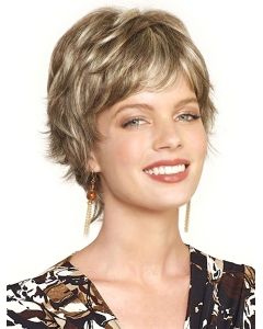 Popular Wavy Boycuts Blonde Short Wigs