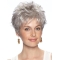 Fashion Wavy Cropped Synthetic Grey Wigs For Cancer