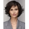 10" Wavy Monofilament Brown Synthetic Chin Length Bob Wig