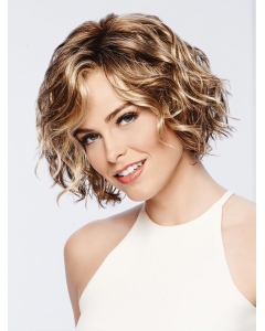 10" Chin Length Wavy Blonde With Bangs Best Synthetic Wig