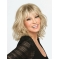 Monofilament Wavy 14" Blonde Synthetic Wig With Bangs