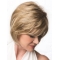 Wavy Bobs Blonde 10" Monofilament Cancer Wigs For Women