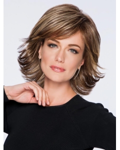Brown Capless 12" Layered Top Synthetic Wigs