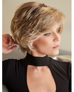 Brown Monofilament 8" Layered Stylish Synthetic Wigs