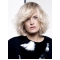 Young Fashion Platinum Blonde Disheveled Waves Chin Length Wavy Synthetic Wigs