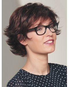 Fabulous Auburn Chin Length Wavy Layered Fantastic Wigs