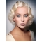 Young Fashion Platinum Blonde Chin Length Wavy Lace Front Wigs