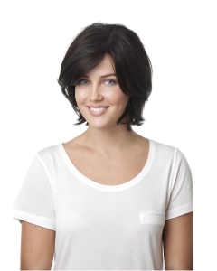 Hairstyles Black Wavy Chin Length Lace Front Wigs