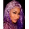 Purple 12" Wavy Bobs Chin Length Nicki Minaj Wigs