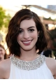 Wavy Brown Lace Front Chin Length Bobs Anne Hathaway Wigs