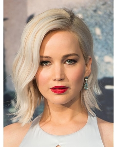 12" Lace Front Chin Length Synthetic Wavy Jennifer Lawrence Wigs