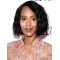 Wavy Chin Length Black Synthetic Kerry Washington Wigs