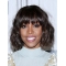 Wavy Brown Bobs Capless Chin Length Kelly Rowland Wigs