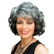 Unique Wavy Chin Length Synthetic Grey Wigs