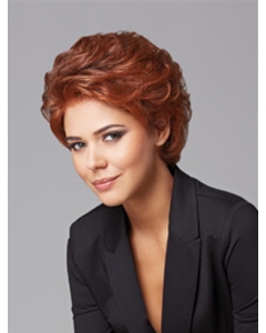 Top Auburn Wavy Chin Length Wigs