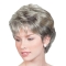 Flexibility Wavy Chin Length Synthetic Grey Wigs