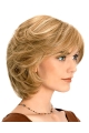 Convenient Blonde Wavy Chin Length Lace Front Wigs