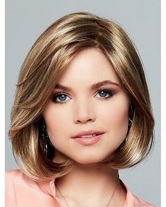 10" Chin Length Straight Ombre/2 tone Synthetic Sleek Monofilament Wigs