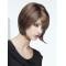 10" Straight Monofilament Brown Synthetic Chin Length Bob Style Wig